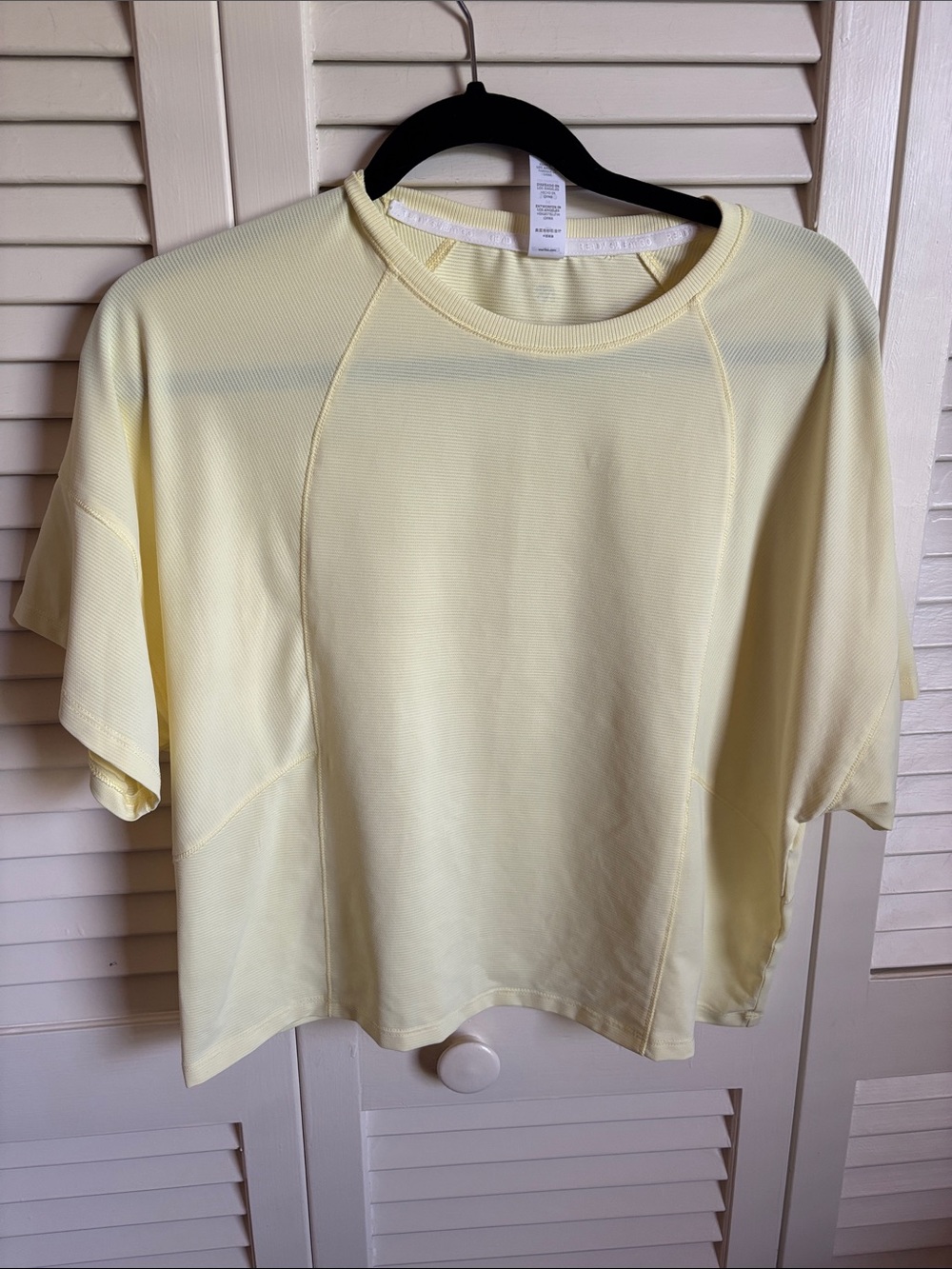 Marika Pale Yellow Short-Sleeve Performance Top